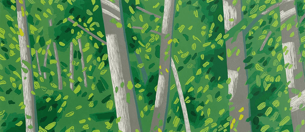 Alex Katz, ‘Forest’, 2008, Print, Woodcut and linoleum cut printed in colors, null, Numbered