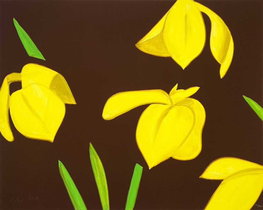 Alex Katz, ‘Yellow Flags on Brown’, 2023, Print, Archival pigment ink laser print, null,