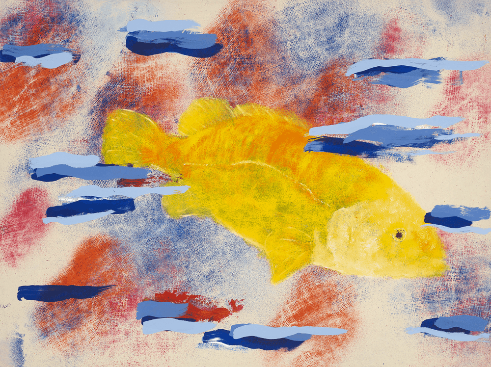 Alvaro Barrington, ‘Fish - Down Under’, 2024, Print, Digital pigment print with screen-print overlays on hand-torn Somerset Satin Enhanced 330 gsm paper, null, Numbered