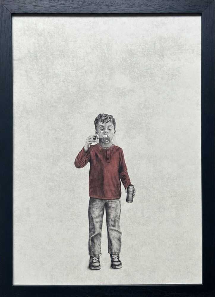 Andrew Scott, ‘Glass Blower ’, 2026, Print, Print on paper with hand-blown glass bubble, null, Framed