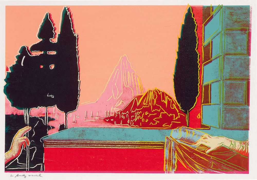 Andy Warhol, ‘Details of Renaissance paintings (Leonardo Da Vinci, The Annunciation, 1474) (FS II.320)’, 1984, Print, Screenprint on Arches Aquarelle (Cold Press) paper, null, Numbered