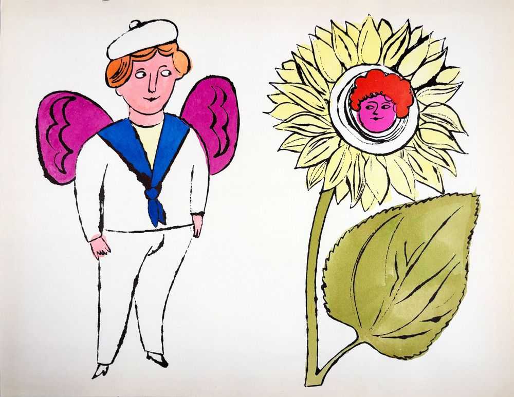 Andy Warhol, ‘In The Bottom of my Garden IV.87A ’, 1956, Print, Offset lithograph,extensive hand-coloring in watercolor, on wove paper, null,
