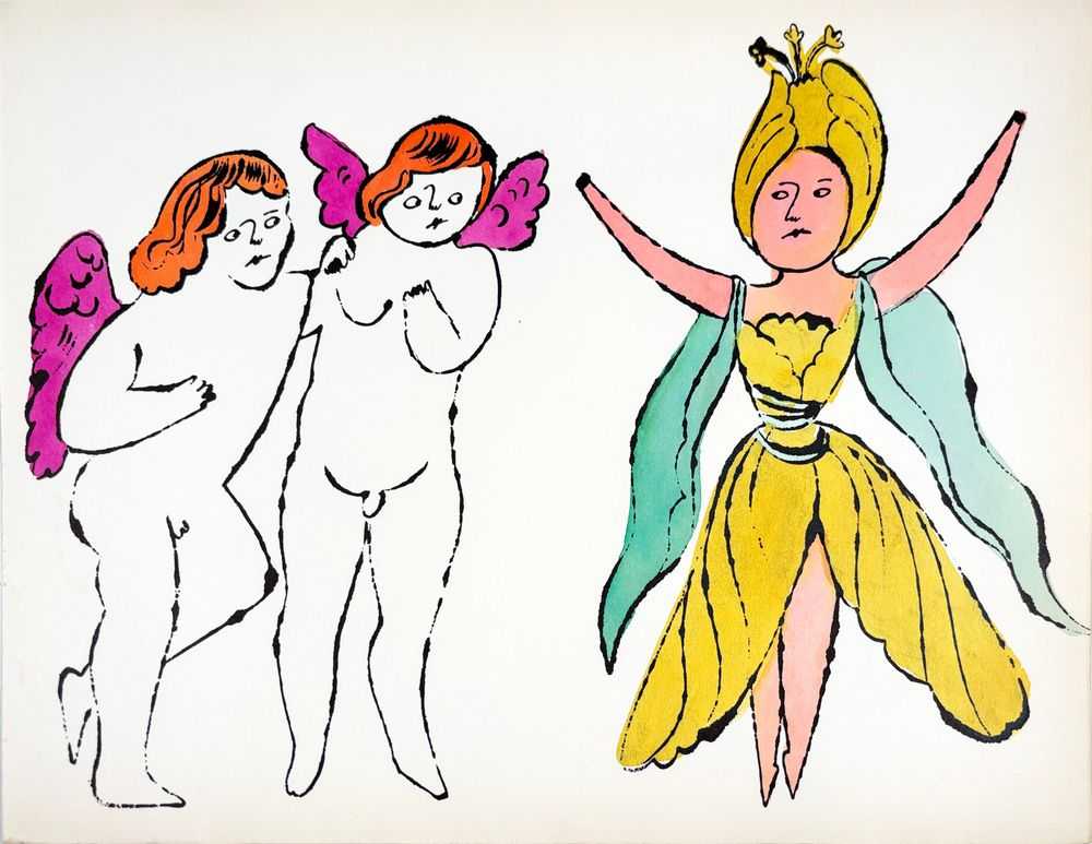 Andy Warhol, ‘In The Bottom of my Garden IV.96A’, 1956, Print, Offset lithograph,extensive hand-coloring in watercolor, on wove paper, null,