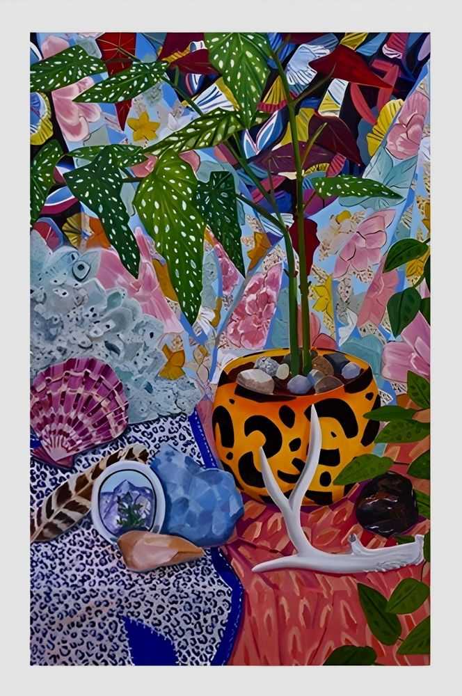 Anna Valdez, ‘Mountain Landscape With Decorative Still Life’, 16-03-2023, Print, Giclee Print, Hashimoto Contemporary, Numbered