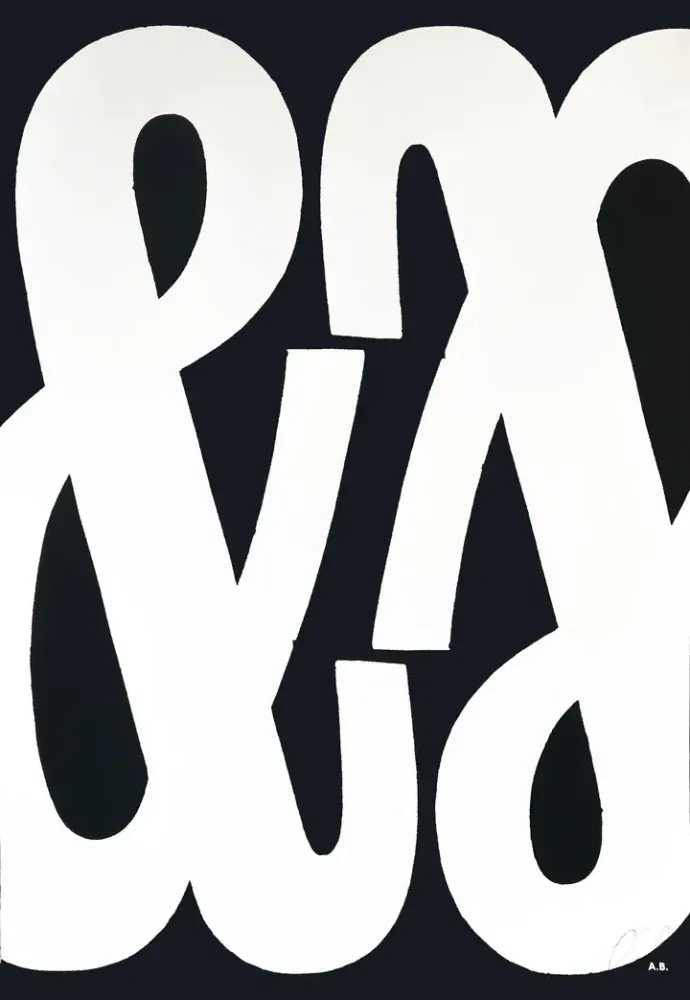 Anthony Burrill, ‘Double Ampersand (Condensed) - White On Black’, 2022, Print, 1 Colour Screenprint on 250gsm Recycled Paper, Jealous Gallery,