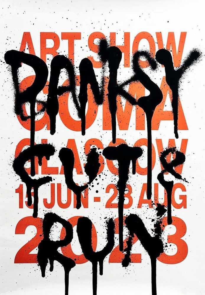 Banksy, ‘Cut & Run Art Show Poster’, 2023, Print, Offset Lithograph in colors on glossy satin poster paper., null,