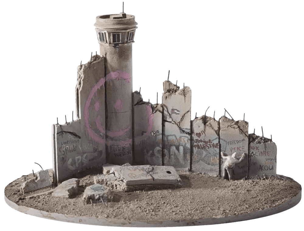 Banksy, ‘Defeated Souvenir Wall Eight Part Watchtower (Smiley Tower)’, 2019, Sculpture, Hand-painted resin sculpture, Walled Off Hotel, Handfinished