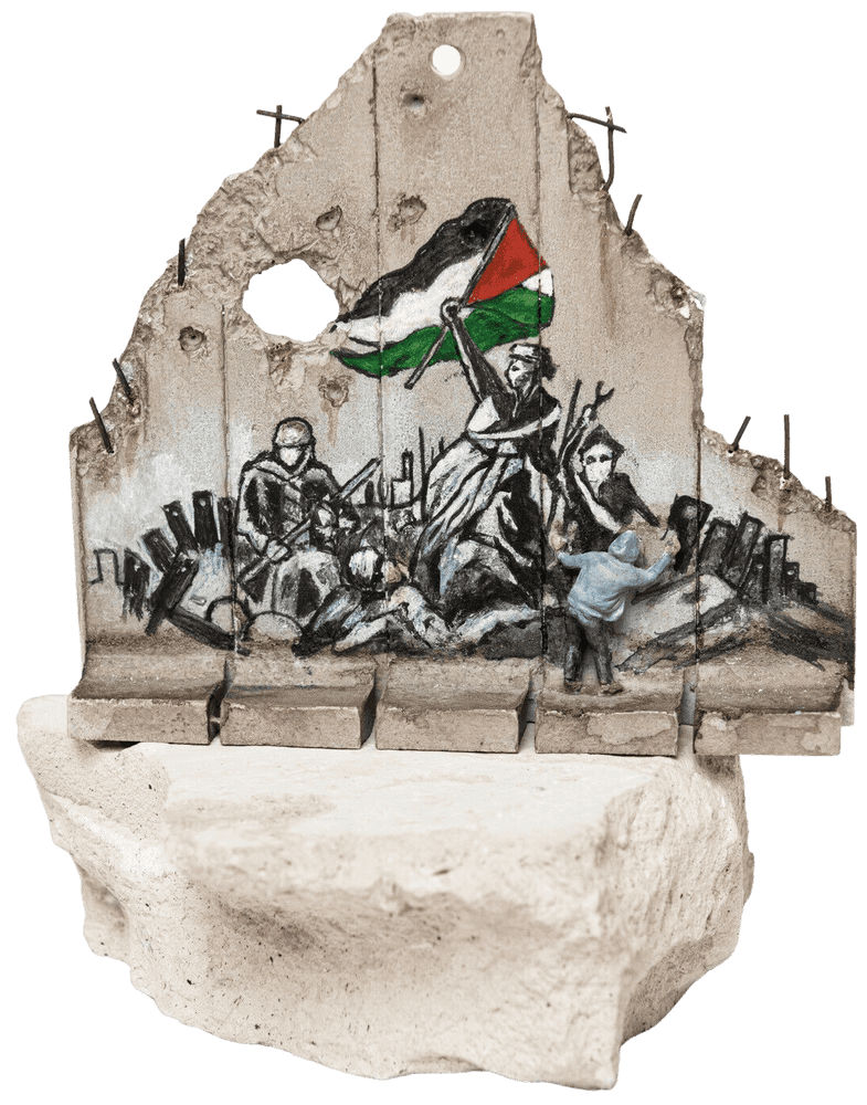 Banksy, ‘Defeated Souvenir Wall Five Part (Palestinian Flag Raised)’, 2019, Sculpture, Hand-painted resin sculpture, Walled Off Hotel, Handfinished