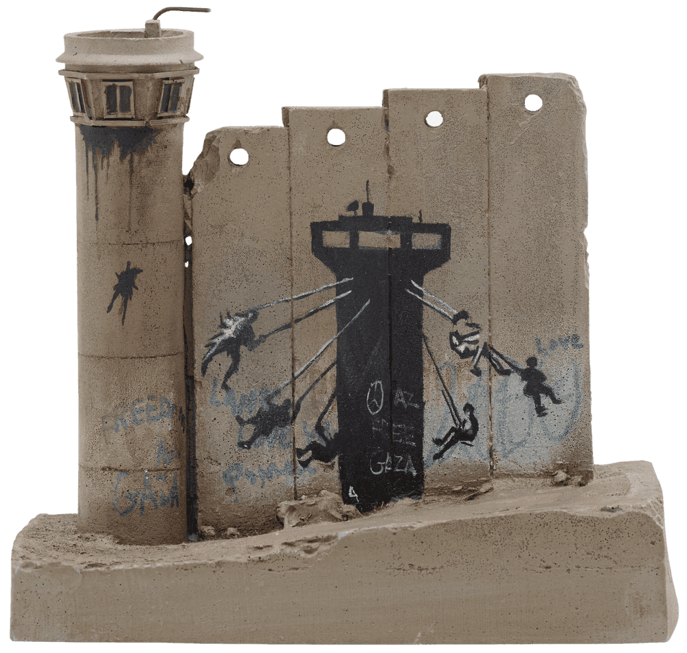 Banksy, ‘Defeated Souvenir Wall Four Part Watchtower (Watchtower Chair Swings)’, 2019, Sculpture, Hand-painted resin sculpture, Walled Off Hotel, Handfinished