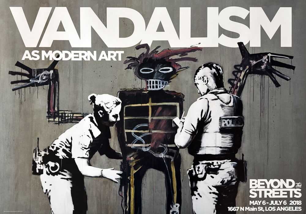 Banksy, ‘Vandalism as Modern Art - Boy and Dog in a Stop and Search’, 2018, Print, Heavy semi-gloss fine art paper, null,