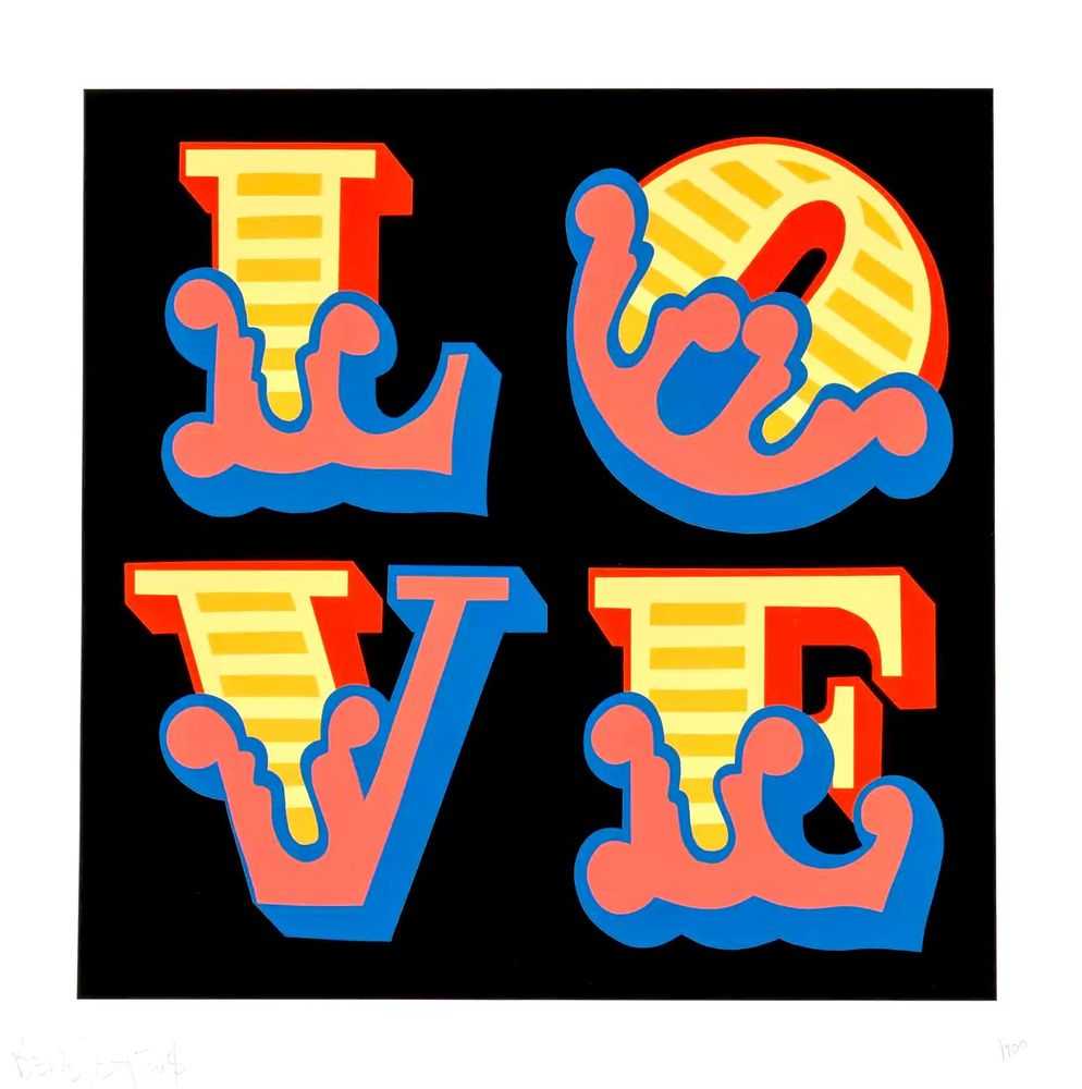 Ben Eine, ‘Love (2018)’, 10-06-2018, Print, 6 colour screenprint, Beyond The Streets, Numbered