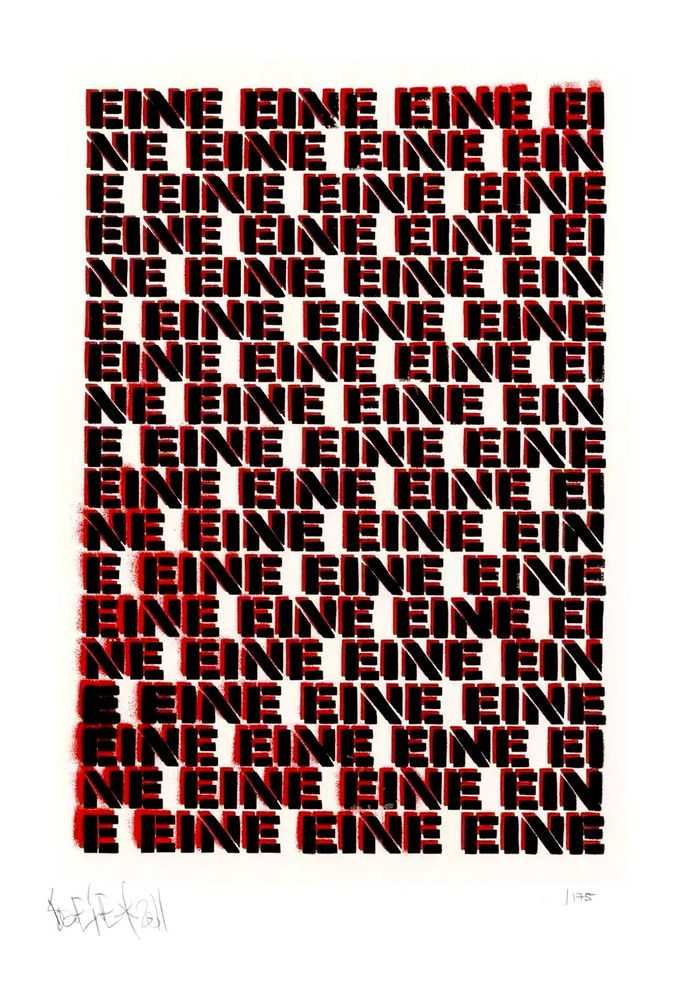 Ben Eine, ‘Moniker Print’, 14-10-2011, Print, Screenprint, Jealous Gallery, Numbered
