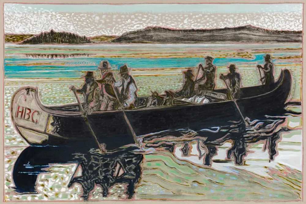 Billy Childish, ‘Hudson Bay Fur Packers’, 19-04-2017, Print, Archival reproduction print on heavy matt stock, L-13 Light Industrial Workshop, Numbered