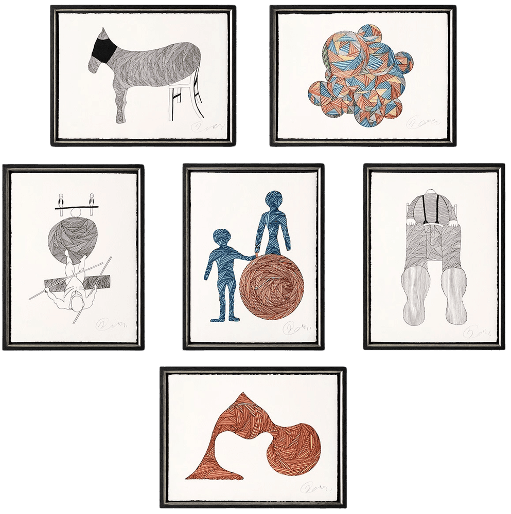 Billy Connolly, ‘Born On A Rainy Day 2023 Portfolio (Framed Set of 6)’, 2023, Print, Fine Art Print, Castle Fine Art, Framed