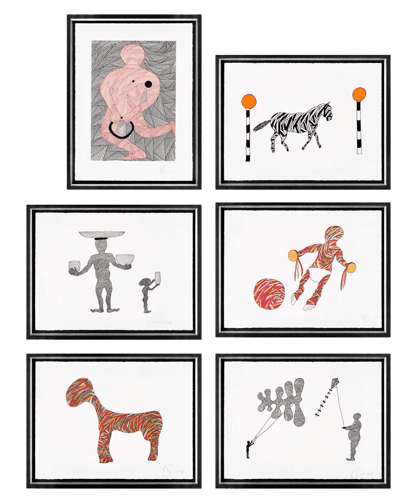 Billy Connolly, ‘Born On A Rainy Day Portfolio 2021 (Framed set of 6)’, 2021, Print, Fine Art Print, Castle Fine Art, Framed