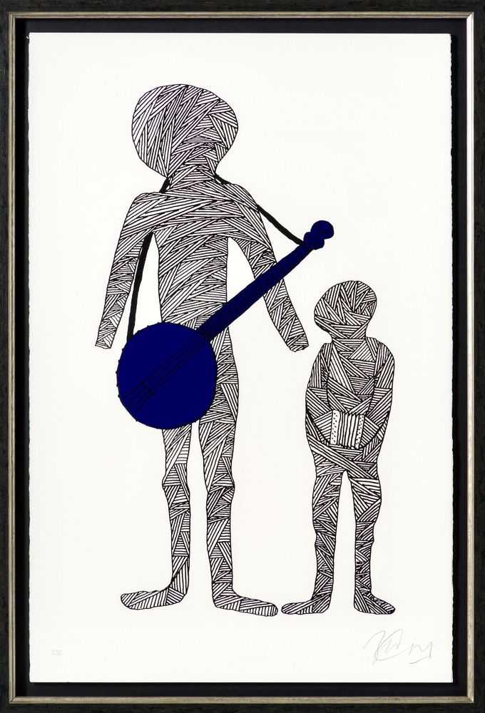Billy Connolly, ‘Two For The Road - Rambling Man Colour Edition - Pthalo Blue XIV’, 2024, Print, Fine Art Print, Castle Fine Art, Framed