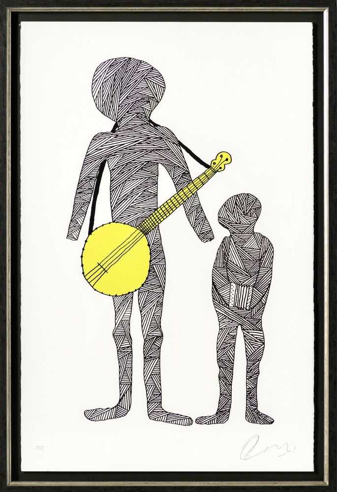 Billy Connolly, ‘Two For The Road - Rambling Man Colour Edition - Unmellow Yellow XXXV’, 2024, Print, Fine Art Print, Castle Fine Art, Framed