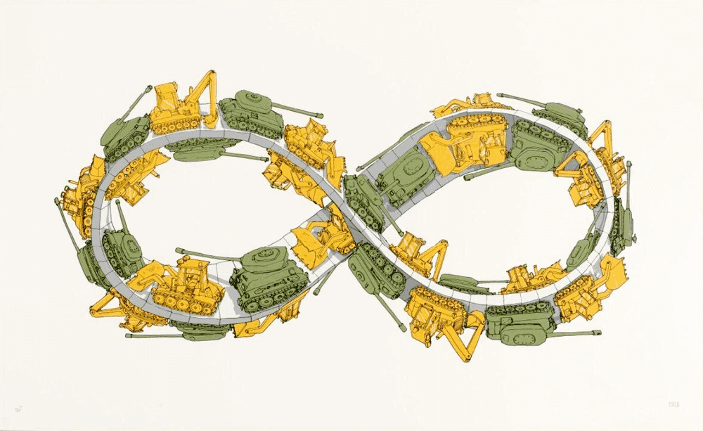 Blu, ‘Gaza Strip’, 09-12-2008, Print, 7 colour screenprint on archival paper, Pictures On Walls, Numbered