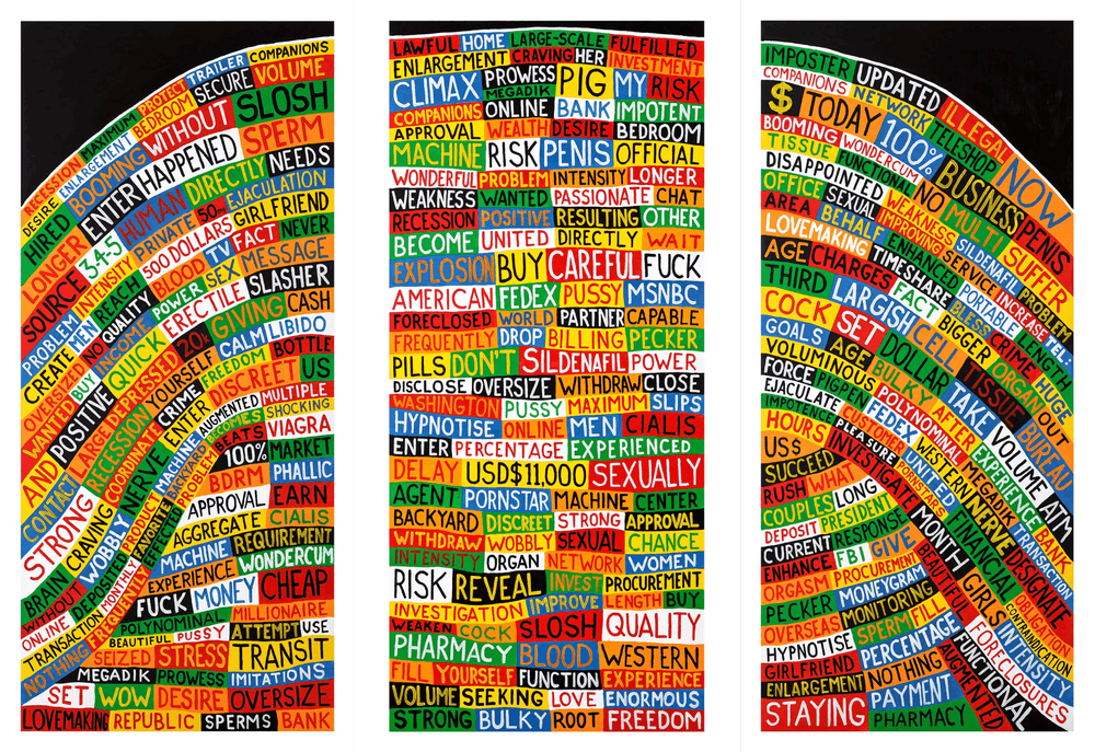 Stanley Donwood, ‘Business Penis, FedEx Pussy, and Problem Intensity (Set of 3)’, 2019, Print, Minuet cotton rag archival paper 300gsm, ShangriLart, Numbered, Dated