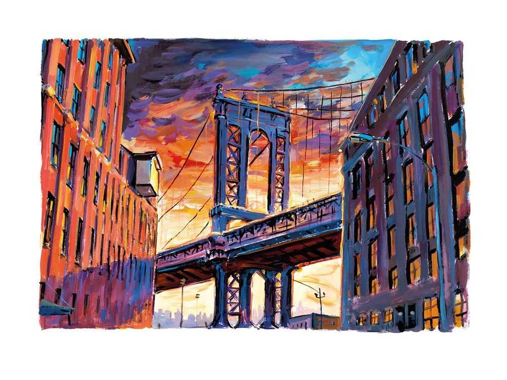 Bob Dylan, ‘Manhattan Bridge, Downtown New York - Medium (2017)’, 2017, Print, Fine art print, Halcyon Gallery, Numbered