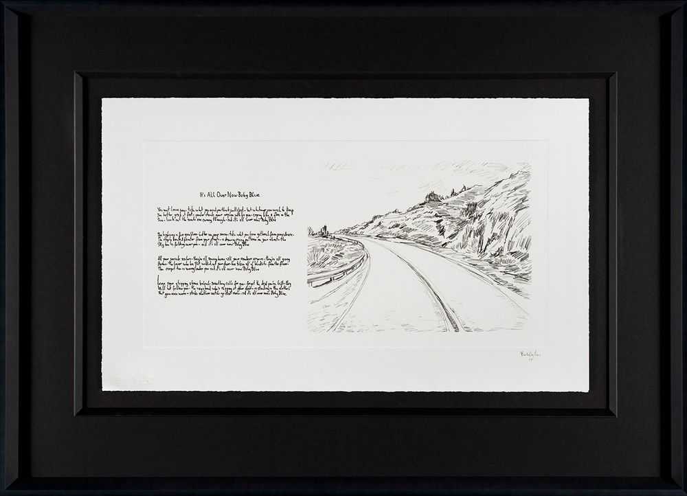 Bob Dylan, ‘Mondo Scripto (2018) - It's All Over Now, Baby Blue (Framed)’, 2018, Print, Fine Art Print, Castle Fine Art, Numbered, Framed