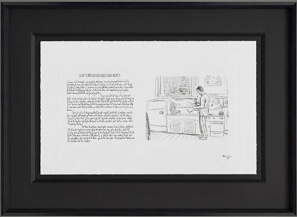 Bob Dylan, ‘Mondo Scripto (2020) - Subterranean Homesick Blues (Framed)’, 2020, Print, Fine Art Print, Castle Fine Art, Numbered, Framed