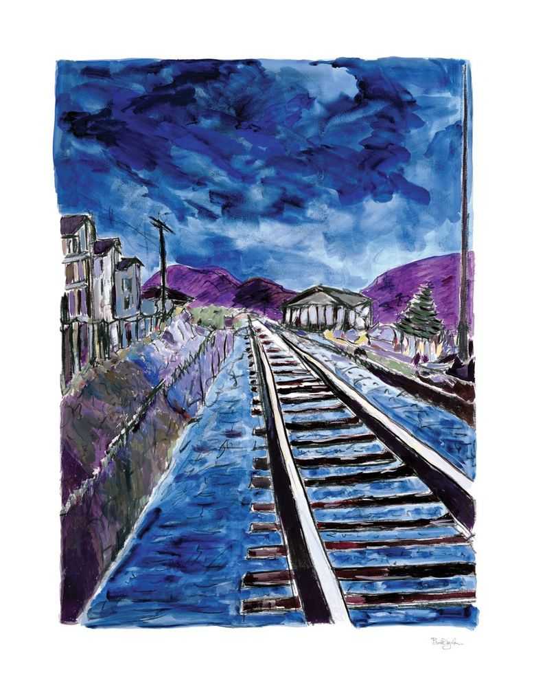 Bob Dylan, ‘Train Tracks (Blue 2012)’, 2012, Print, Fine art print, Halcyon Gallery, Numbered