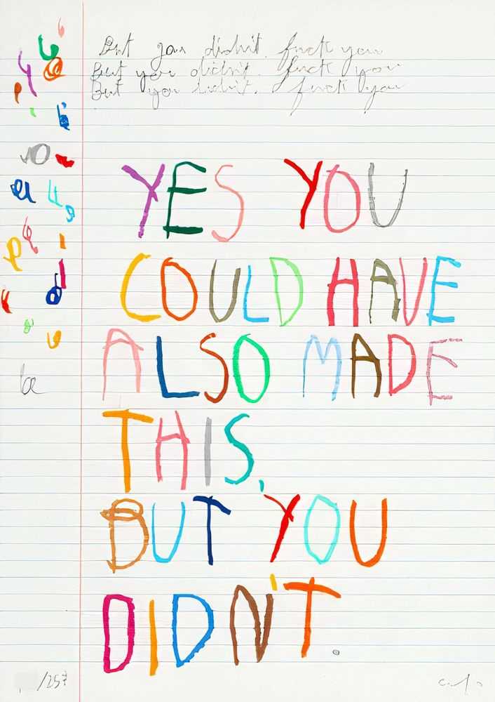 CB Hoyo, ‘Yes You Could Have Also Made This, But You Didn't’, 2021, Print, Multi-layer Silkscreen on Hahnemuhle paper 310g, Alberto Serighelli, Numbered