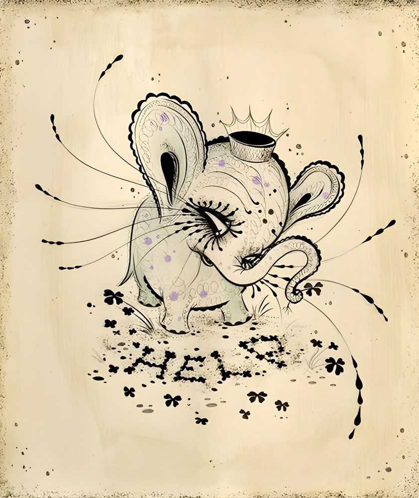 Camille Rose Garcia, ‘Lil Elorphant’, 22-07-2009, Print, Giclee Print, Roq La Rue Gallery, Numbered
