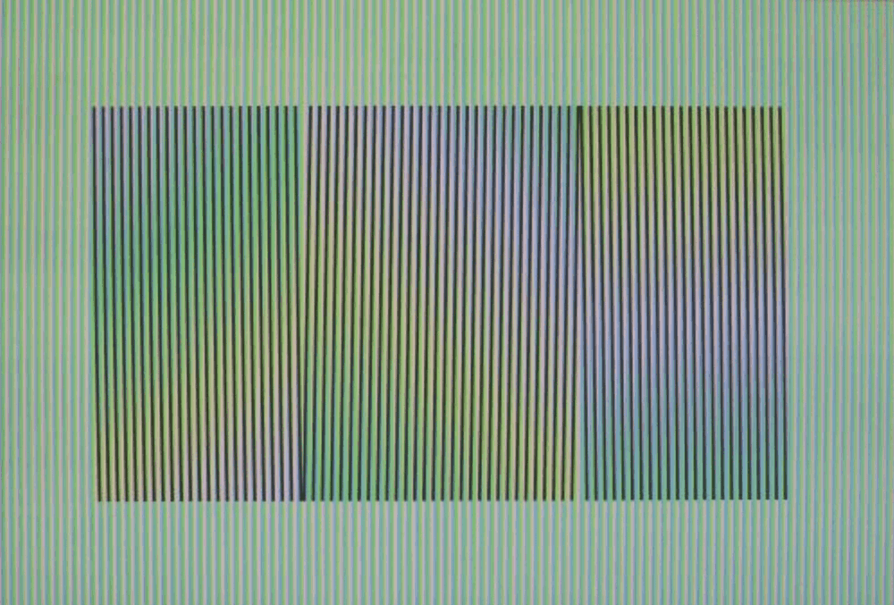 Carlos Cruz-Diez, ‘Inducción Cromática a Foble Frecuencia Toledo’, 2016, Print, Lithograph on paper, Poligrafa, Barcelona,