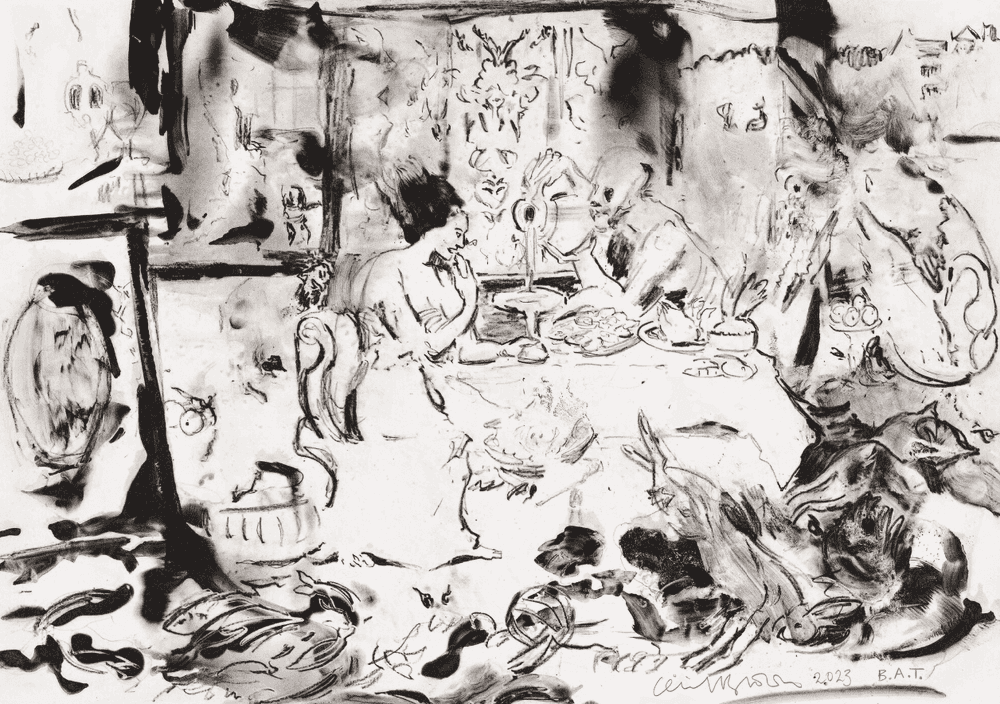 Cecily Brown, ‘The Five Senses (Taste)’, 2023, Print, Etching, Two Palms, Numbered, Dated