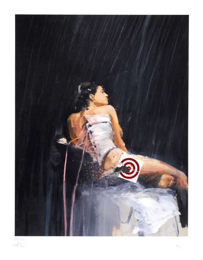 Charming Baker, ‘Conversation Piece (Shot In The Arse)’, 04-06-2008, Print, Silkscreen and varnish over archival ink giclee printed on Somerset enhanced satin, Jealous Gallery, Numbered