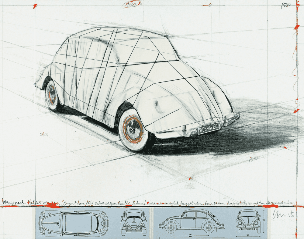 Christo and Jeanne-Claude, ‘Wrapped Volkswagen’, 2013, Print, Screenprint with collage, null, Numbered