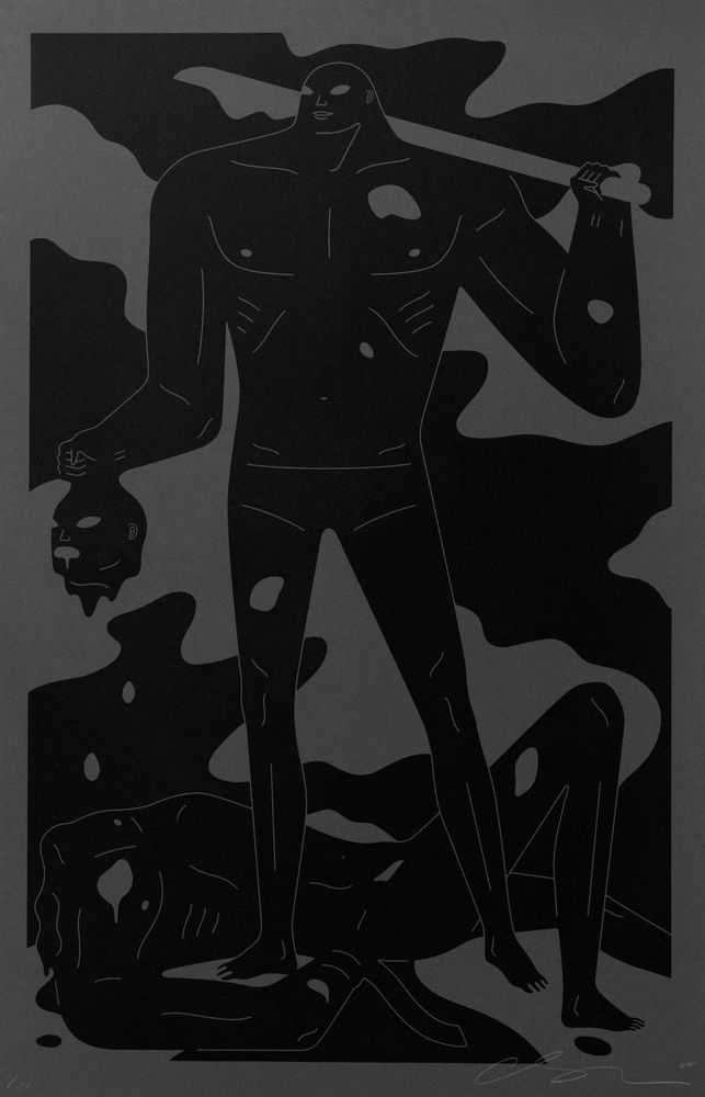 Cleon Peterson, ‘A Perfect Trade (Black)’, 13-02-2022, Print, Hand pulled screenprint printed on 290gsm Coventry Rag paper with deckled edges, Self-released, Numbered