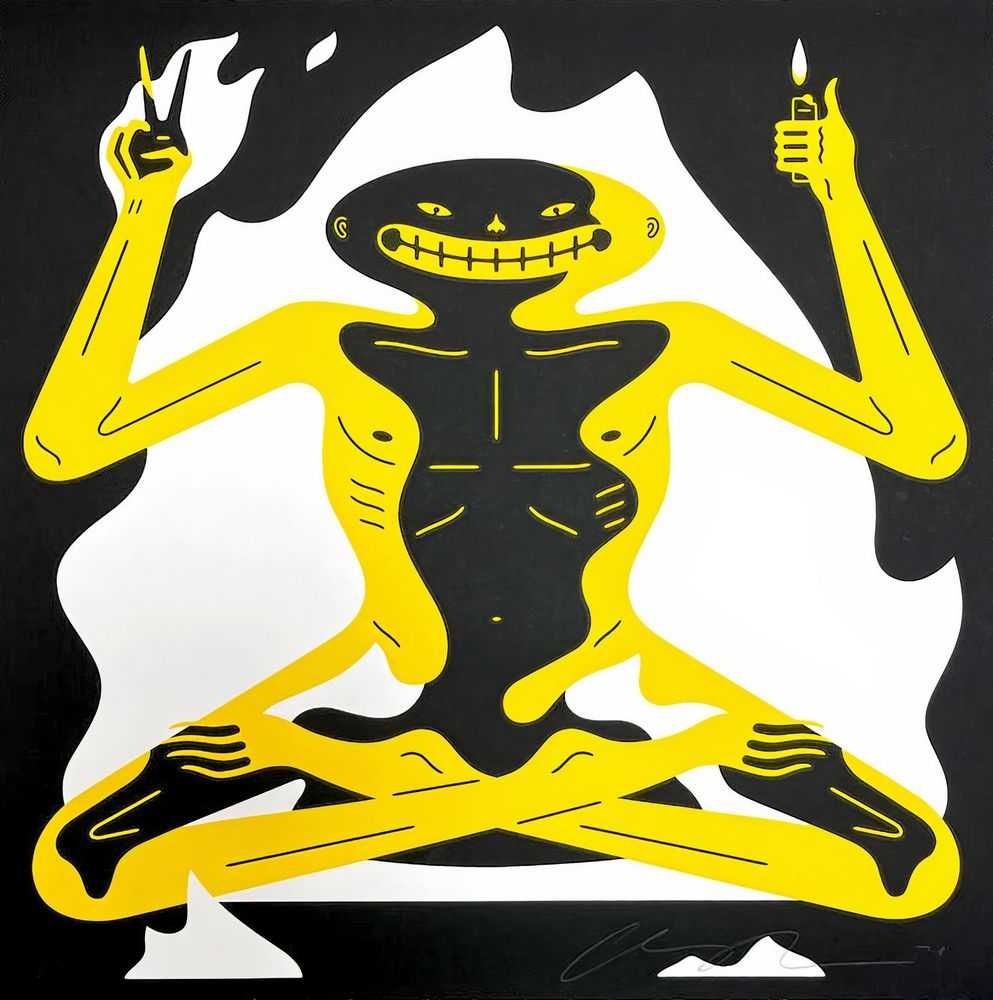 Cleon Peterson, ‘Burnout (Black)’, 09-02-2021, Print, Hand pulled screenprint printed on 290gsm Coventry Rag paper with deckled edges, Self-released, Numbered