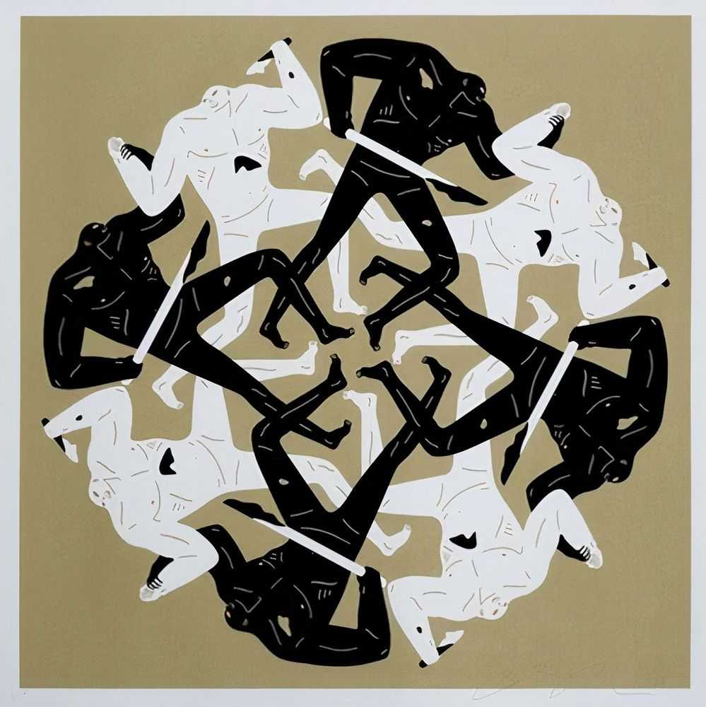 Cleon Peterson, ‘Eclipse (Gold)’, 21-09-2017, Print, Hand pulled black and gold screenprint printed on 290gsm Coventry Rag paper with deckled edges, Self-released, Numbered