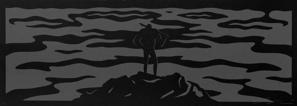 Cleon Peterson, ‘The Seeker (Black)’, 13-02-2022, Print, Hand pulled screenprint printed on 290gsm Coventry Rag paper with deckled edges, Self-released, Numbered