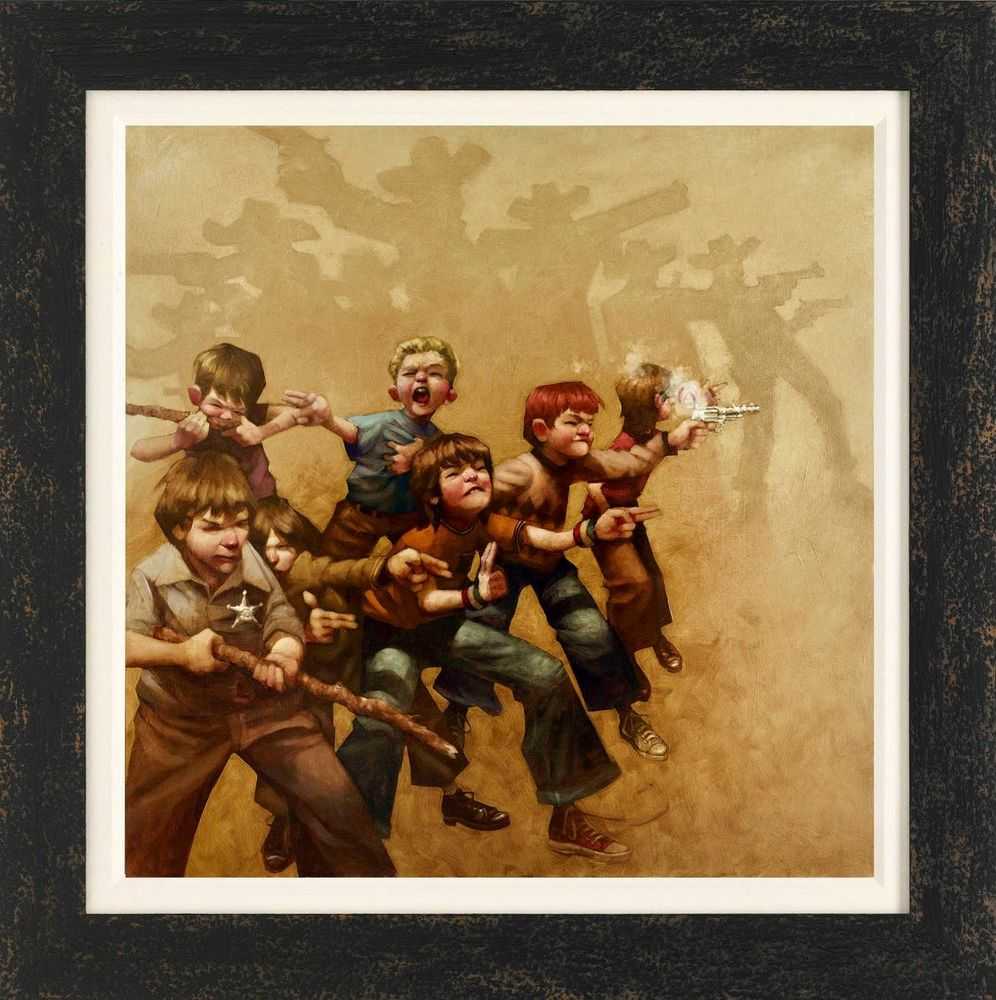 Craig Davison, ‘Guns of the Magnificent Seven (Canvas on Board)’, 2013, Print, Giclee on board, Castle Fine Art, Numbered