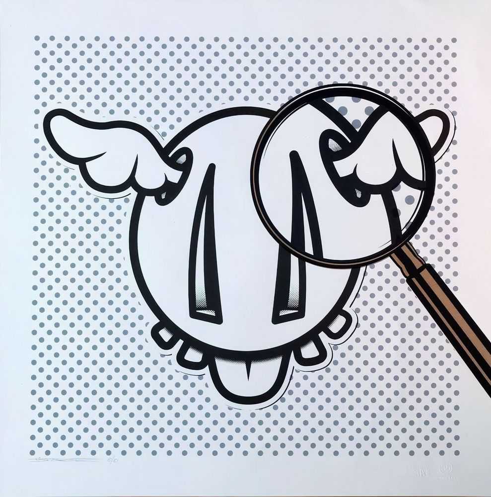 D*Face, ‘D*Tail (Gold)’, 05-12-2013, Print, 3 colour screenprint with 2 hit spot varnish, Stolen Space, Numbered