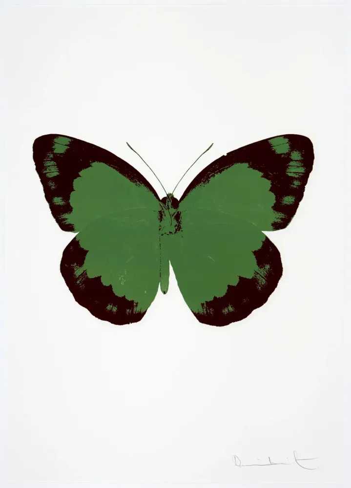 Damien Hirst, ‘The Souls II - Leaf Green - Burgundy - Blind Impression’, 2010, Print, 2 colour foil block on 300gsm Arches 88 archival paper., Paul Stolper and Other Criteria, Numbered