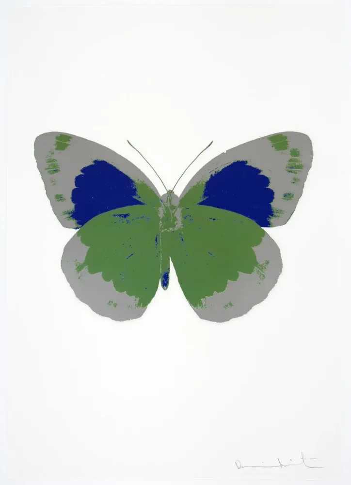 Damien Hirst, ‘The Souls II - Leaf Green - Silver Gloss - Westminster Blue’, 2010, Print, 2 colour foil block on 300gsm Arches 88 archival paper., Paul Stolper and Other Criteria, Numbered