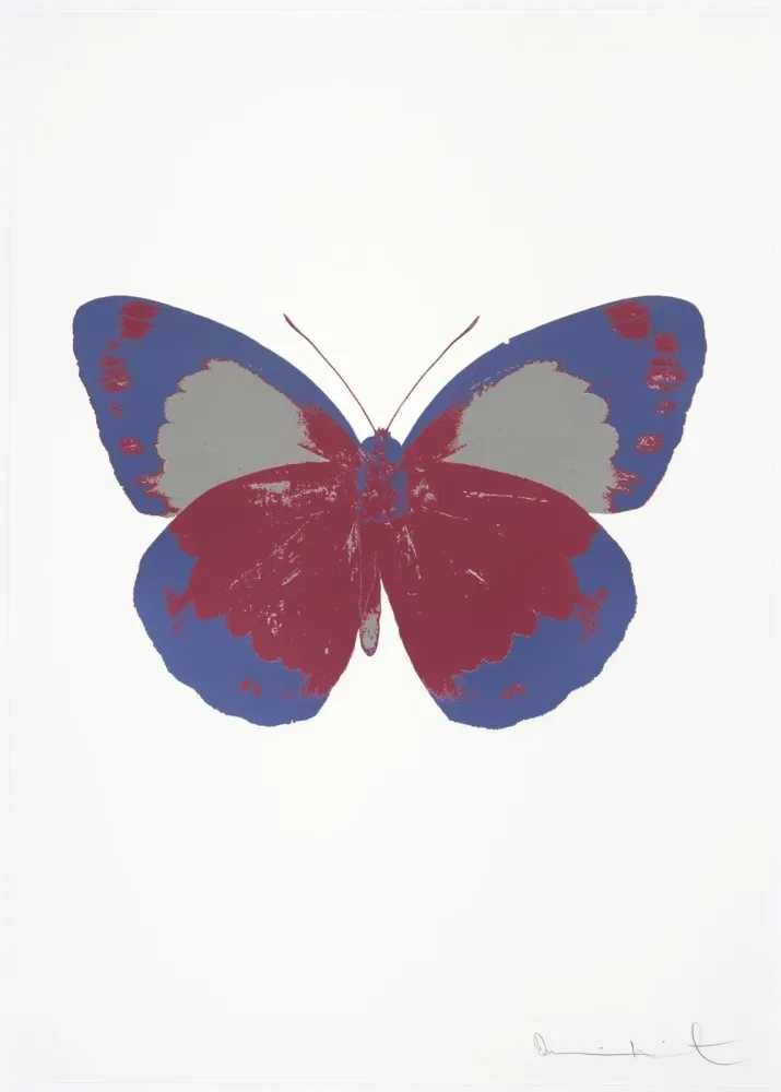Damien Hirst, ‘The Souls II - Loganberry Pink - Cornflower Blue - Silver Gloss’, 2010, Print, 2 colour foil block on 300gsm Arches 88 archival paper., Paul Stolper and Other Criteria, Numbered