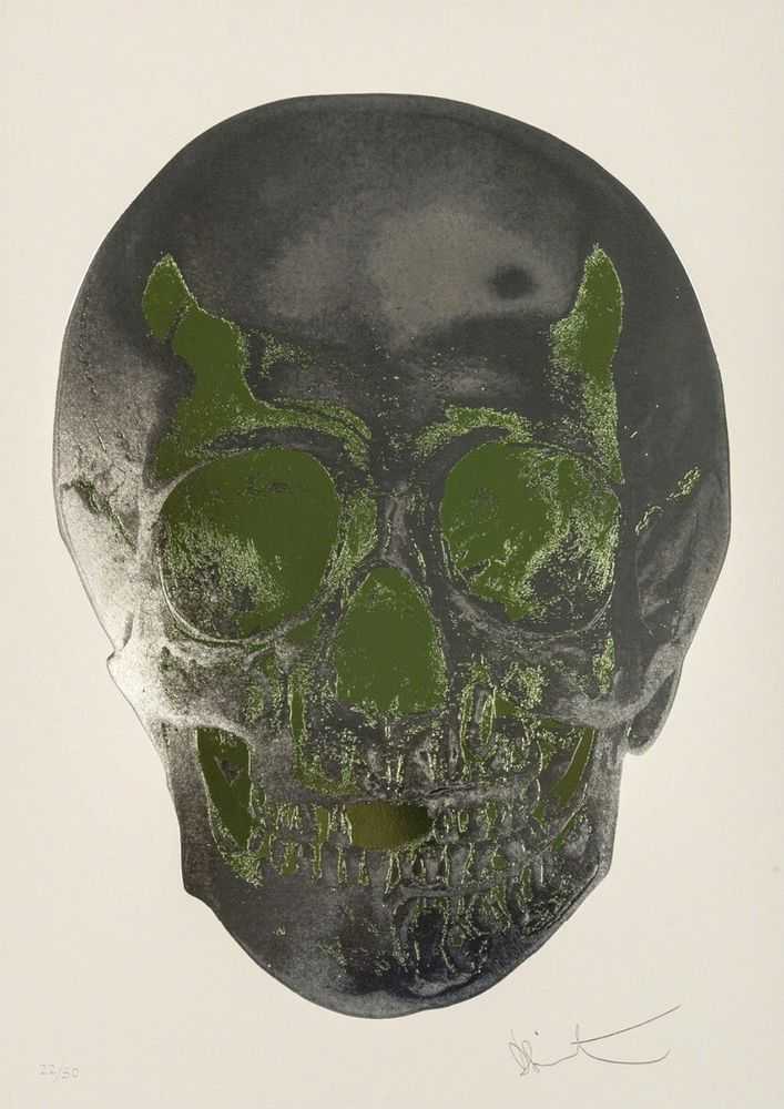 Damien Hirst, ‘Till Death Do Us Part (Dove Grey, Gunmetal, Leaf Green)’, 21-04-2012, Print, Screenprint glaze and foilblock on 410gsm Somerset, Other Criteria & Paul Stolper Gallery, Numbered