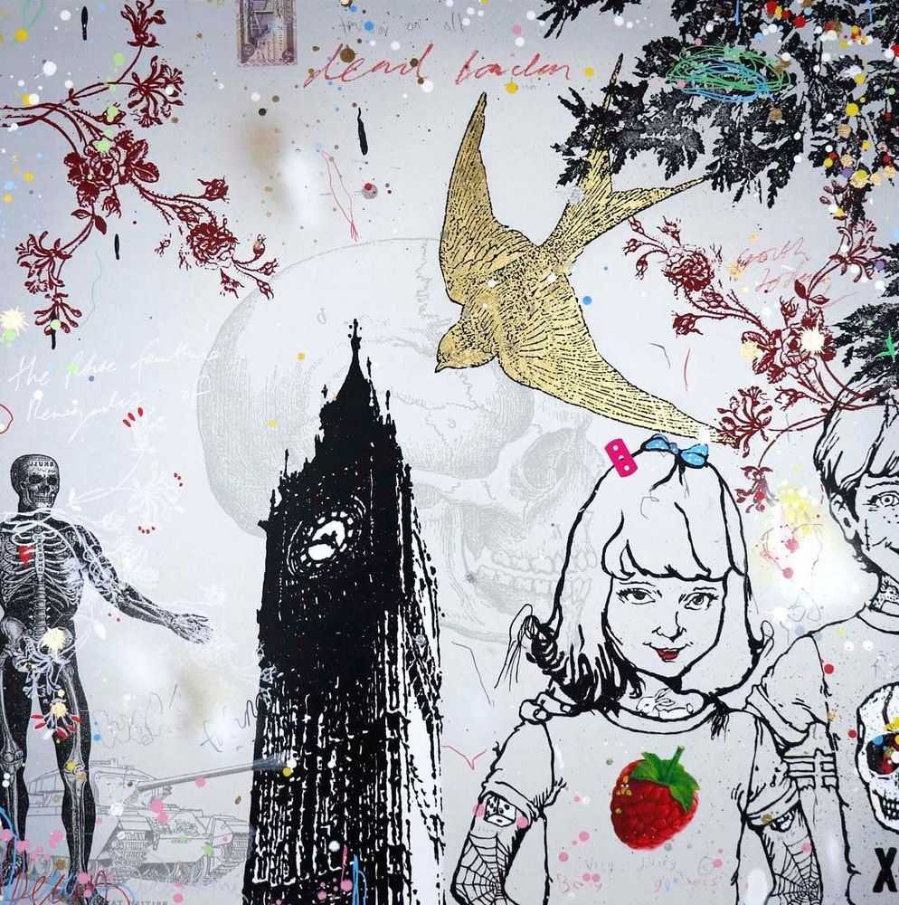 Dan Baldwin, ‘The Future Frontline Renegades Of Dead London’, 24-06-2009, Print, Hand finished 15-colour silkscreen print with gold leaf and collage on 300gsm Fabriano Artistico paper, Eyestorm, Numbered, Handfinished