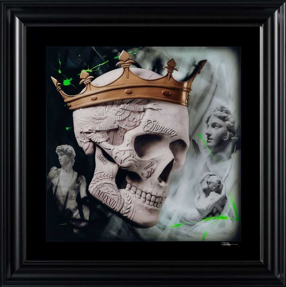 Dan Lane, ‘Heavy Is The Head That Wears The Crown (Marble)’, 2023, Print, Giclee on Glass, Castle Fine Art, Numbered, Framed