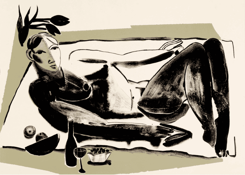 Danielle Orchard, ‘Picnic Scene’, 2019, Print, Two-colour lithograph, Tamarind institute, Numbered