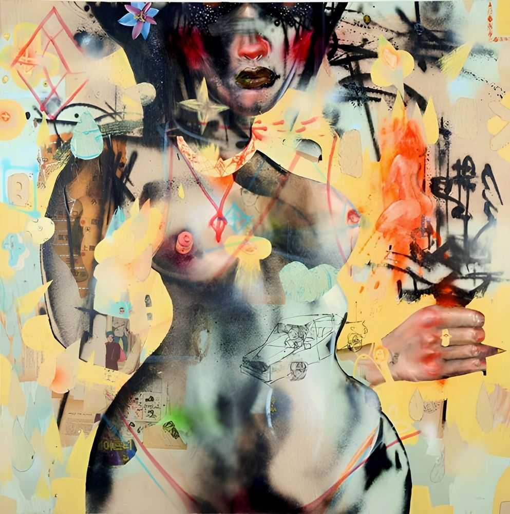 David Choe, ‘Diamonds, Ass, Chocolate, Tits, Flowers, Driving Home Alone’, 12-10-2007, Print, Giclee Print, Outer Edge Studio,