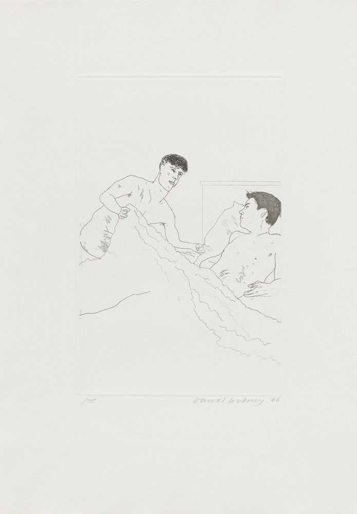 David Hockney, ‘According To Prescriptions Of Ancient Magicians’, 1966, Print, Printed on handmade vellum wove 72 lb Royal paper by J. Barcham Green Ltd., null, Numbered