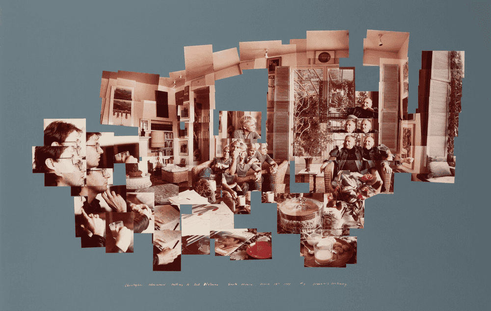 David Hockney, ‘Christopher Isherwood Talking To Bob Holman’, 1983, Print, Chromogenic print collage on paperboard, null, Numbered
