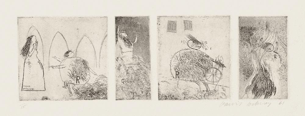 David Hockney, ‘Study For Rumpelstilskin’, 1961, Print, Etchings with aquatint printed on one sheet on wove paper, null, Numbered